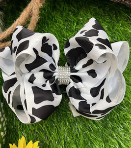 Cow Print Bow